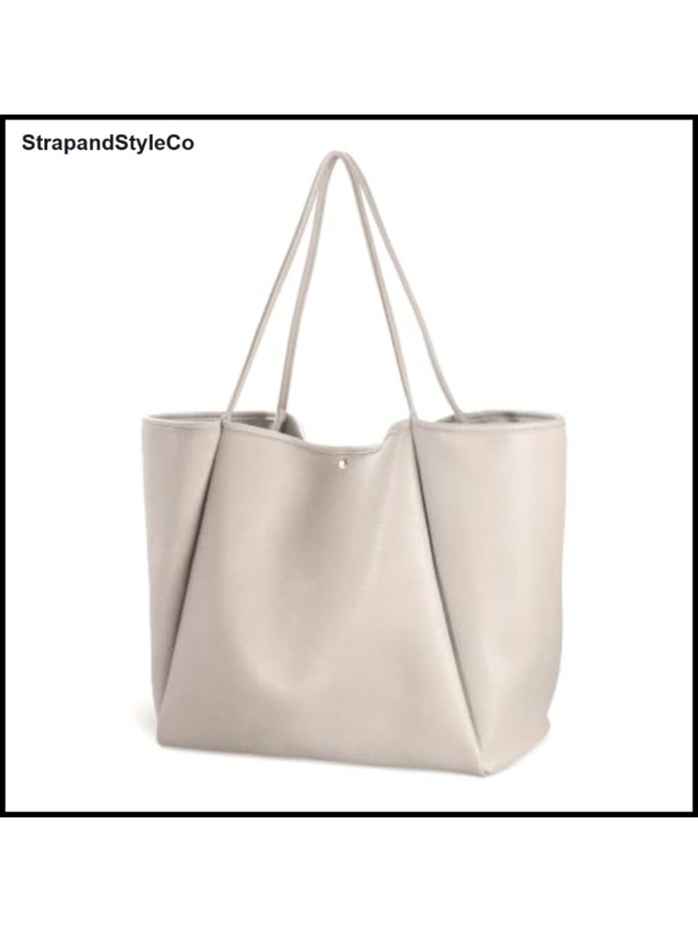 Oversize PU Leather Tote Weekender Bag Shopper Handbag Travel Purse